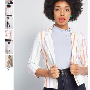 Plus Size stripped Modcloth Blazer